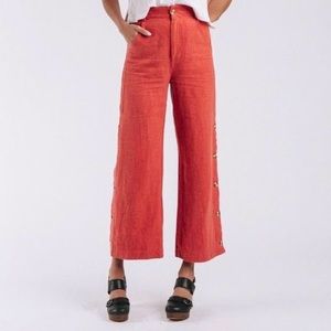 Mo Vint High Waist Linen Wide Leg Pants